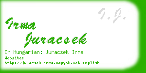 irma juracsek business card